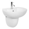 Energise Wash Basin 500mm with Semi Pedestal - 1 Tap Hole