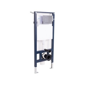 Wall Hung Toilet Frame with Cistern and Chrome Dual Flush Plate