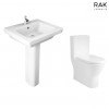 RAK-Resort Maxi Close Coupled Closed Back Rimless Toilet & 550mm Basin Cloakroom Suite