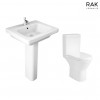 RAK-Resort Maxi Close Coupled Open Back Rimless Toilet & 550mm Basin Cloakroom Suite