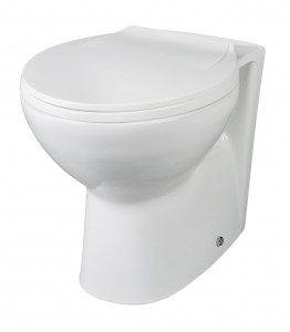 Splash Back to Wall Toilet Pan with Soft Close Seat