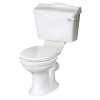 Dorchester Traditional Close Coupled Toilet with Chrome Hinged Toilet Seat