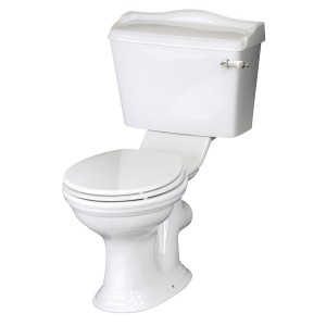 Dorchester Traditional Close Coupled Toilet with Plastic Hinged Toilet Seat