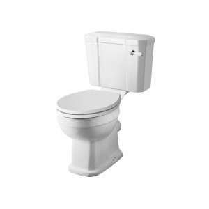 Wellington Traditional Close Coupled Toilet with White Soft Close Seat