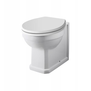 Wellington Traditional Back to Wall Toilet with White Soft Close Seat