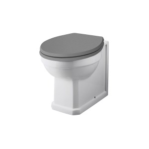Wellington Back to Wall Toilet with Grey Soft Close Seat