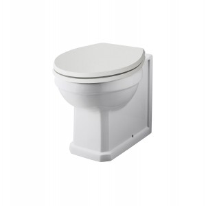 Wellington Traditional Comfort Height Back to Wall Toilet with Sand Soft Close Seat