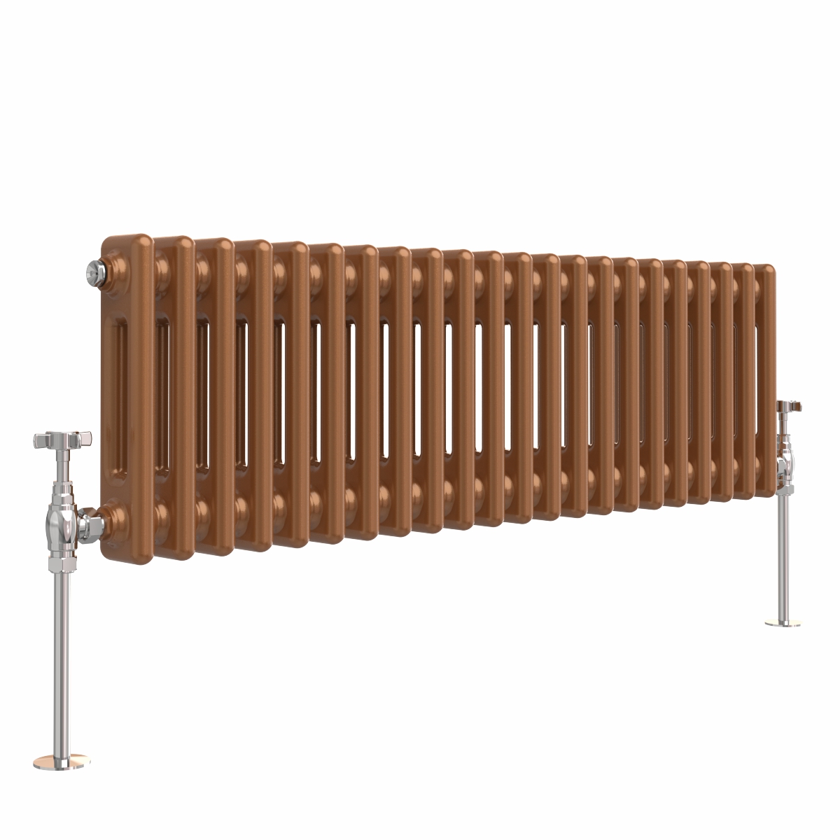 Bern 300 x 1010mm Metallic Bronze Double Horizontal Column Radiator