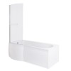 Energise 1675mm Left Hand P Shape Shower Bath with Screen and Panel