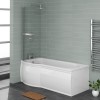 Energise 1675mm Left Hand P Shape Shower Bath with Screen and Panel