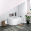 Feel 600 Modern Bathroom Suite with J-Shape Bath - Right Handed - 1700mm