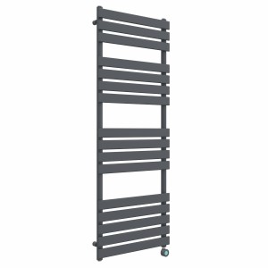 Juva 1600 x 600mm Sand Grey Flat Panel Thermostatic Touch Control Wifi Electric Heated Towel Rail