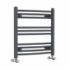 Fjord 600 x 600mm Curved Anthracite Heated Towel Rail