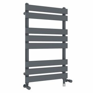 Juva 800 x 500mm Dual Fuel Sand Grey Flat Panel Simple Electric Heated Towel Rail