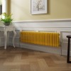 Bern 300 x 1190mm Zinc Yellow Double Column Horizontal Traditional Radiator
