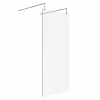 Wasdale 900mm Chrome Walk Through Wet Room Screen With L-Shape Support Arms