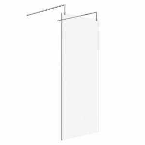 Wasdale 900mm Chrome Walk Through Wet Room Screen With L-Shape Support Arms