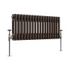 Bern 300 x 830mm Black Copper Double Horizontal Column Radiator