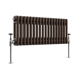 Bern 300 x 830mm Black Copper Double Column Horizontal Traditional Radiator