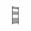 Bergen 1200 x 600mm Straight Anthracite Thermostatic Touch Control Electric Heated Towel Rail