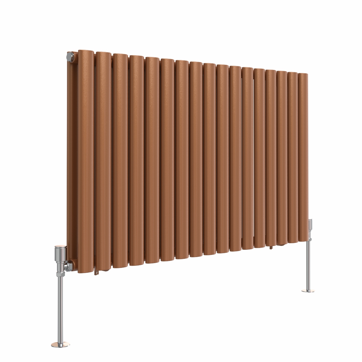 Norden 600 x 1004mm Metallic Bronze Double Oval Column Horizontal Designer Radiator