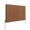 Norden 600 x 1004mm Metallic Bronze Double Oval Column Horizontal Designer Radiator
