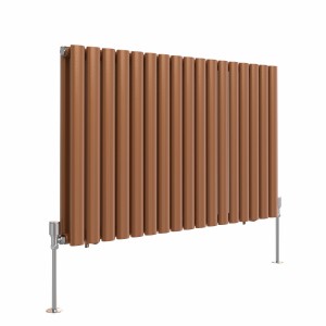 Norden 600 x 1004mm Metallic Bronze Double Oval Column Horizontal Designer Radiator