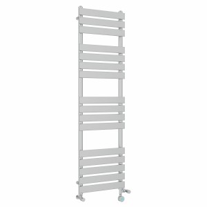 Juva 1600 x 450mm Dual Fuel Chrome Flat Panel Thermostatic Touch Control Wifi Electric Heated Towel Rail