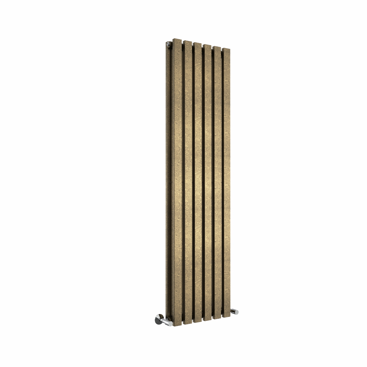 Lulea 1600 x 410mm Black Gold Double Vertical Flat Panel Designer Radiator