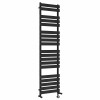 Juva 1800 x 450mm Dual Fuel Satin Black Flat Panel Thermostatic Touch Control Wifi Electric Heated Towel Rail