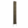 Bern 1800 x 290mm Black Gold Triple Vertical Column Radiator