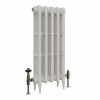 Classic  745 x 344mm  Porcelain White Triple Column Cast Iron Radiator - 5 Sections