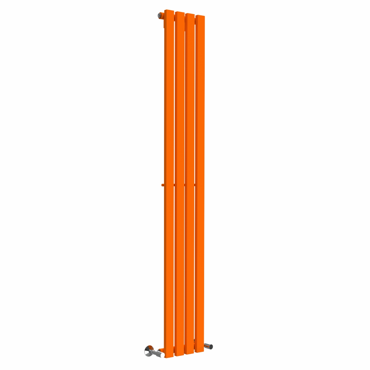 Lulea 1800 x 270mm Bright Orange Single Flat Panel Vertical Designer Radiator