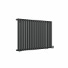 Norden Electric Anthracite Single Flat Oval Tube Horizontal Bluetooth Designer Radiator