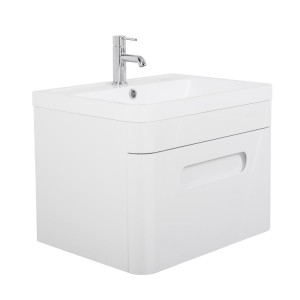 Harmony Bathroom 600 Vanity Unit, Basin & Mirror - one drawer 