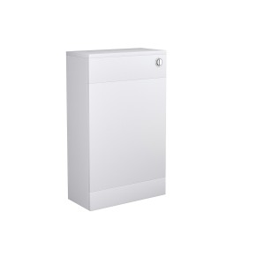 Calm White Contemporary Rectangular Back to Wall Unit 500mm with Concealed Dual Flush Cistern (No Toilet/Pan) 