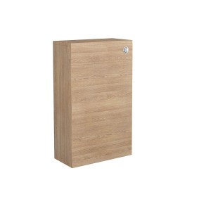 Calm Light Oak Contemporary Rectangular Back to Wall Unit 500mm with Concealed Dual Flush Cistern (No Toilet/Pan) 