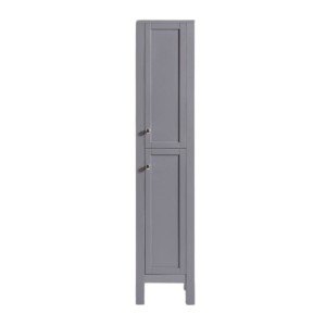 Bathroom Furniture Tall Modern Cabinet Storage Unit 1600mm Matte Grey