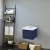 RAK-Resort 550mm Wall Hung Single Draw Vanity Unit - Matt Denim Blue