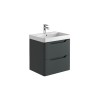 Acton 600mm Wall Hung Vanity Unit & White Basin - Anthracite
