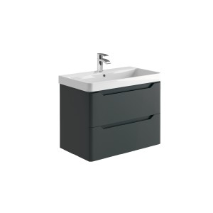 Acton 800mm Wall Hung Vanity Unit & Basin - Anthracite