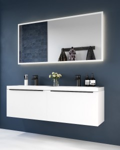 Sava - 1200 x 600mm LED Mirror with Demister & Shaver Socket