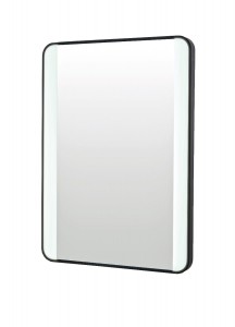 Loue - 500 x 700mm LED Mirror with Demister & Matt Black Frame
