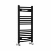 Bergen 800 x 400mm Straight Black Heated Towel Rail