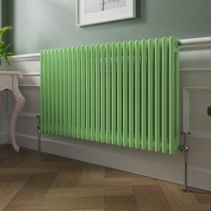 Bern 600 x 1190mm Pastel Green Double Horizontal Column Radiator