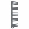 Koli 1600 x 450mm Dual Fuel Anthracite Simple Electric Heated Towel Rail