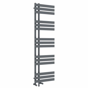 Koli 1600 x 450mm Dual Fuel Anthracite Simple Electric Heated Towel Rail
