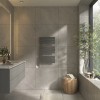 Kristiansund 824 x 500mm Gunmetal Thermostatic Touch Control Wifi Electric Heated Towel Rail