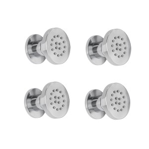 Modern 50mm Round Body Jet x 4 - Chrome