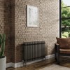 Bern 600 x 1010mm Raw Metal Triple Column Horizontal Traditional Radiator